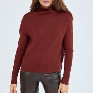 Aritzia Wilfred Cyprie Sweater Merino Wool Garnet Red Size M